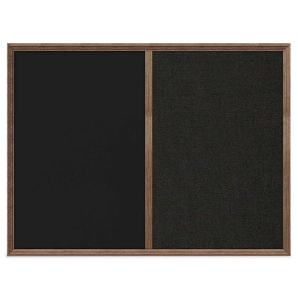 Enclosed Corkboard, 1 Door, 72"x36", 4" Fra, UV3425-BLACK-BLACK